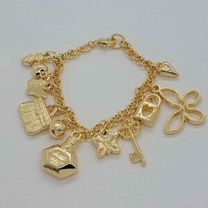 Brazilian 18k Gold Filled Multi Charms Bracelet